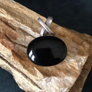 Sterling Silver & Onyx Pendant